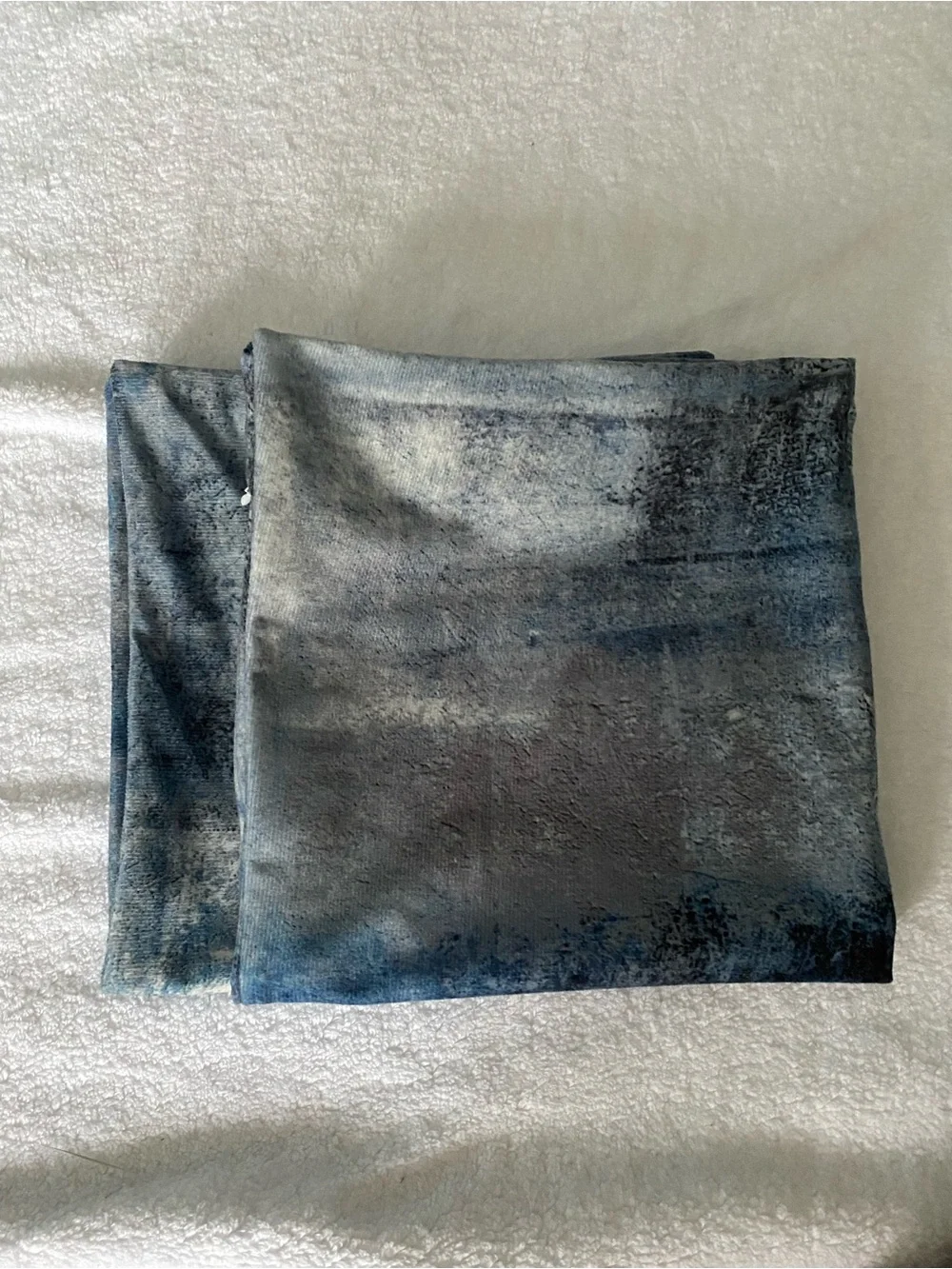 2 Abstract Blue Velvet Accent Pillows - only covers & no inserts